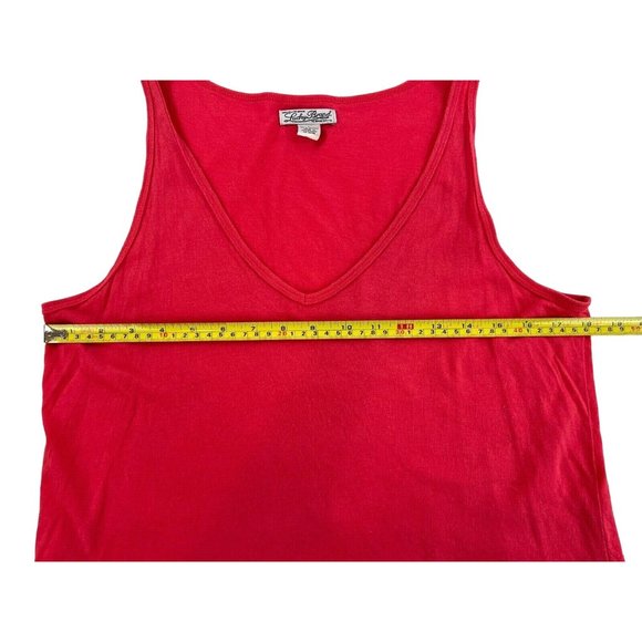 LUCKY BRAND Women's Orange Tank Top Shirt LARGE Side Ties - Picture 5 of 6